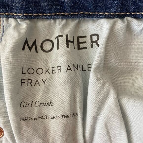 MOTHER The Looker Ankle Wash Denim Jean: Girl Crush Size 28 - Picture 11 of 11